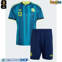 Maglie da calcio Colombia Yerry Mina #13 Seconda Maglia Bambino Mondiali 2026  Manica Corta (+ Pantaloni corti)